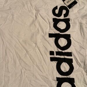 Adidas White T-Shirt with Black Logo